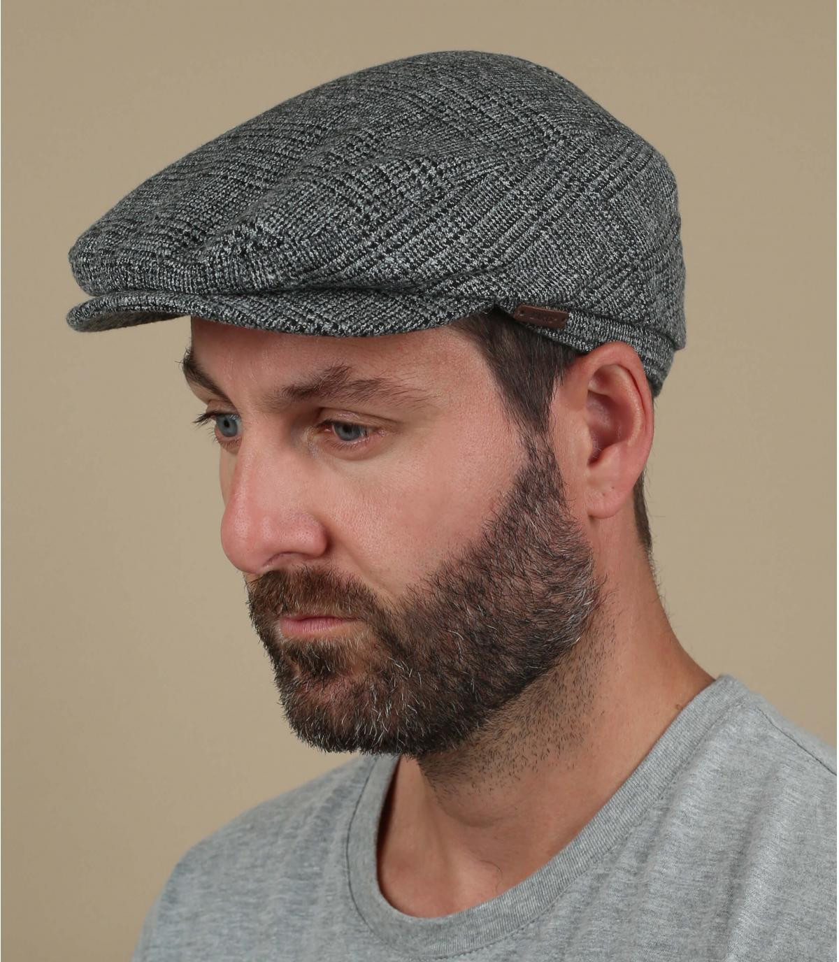 grey wool flat cap Barts Oslo Cap grey